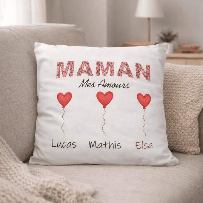 Coussin modèle "maman" personnalisé 